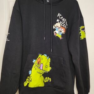 Nickelodeon Rugrats "Reptar Rules" Black Fleece Hoodie